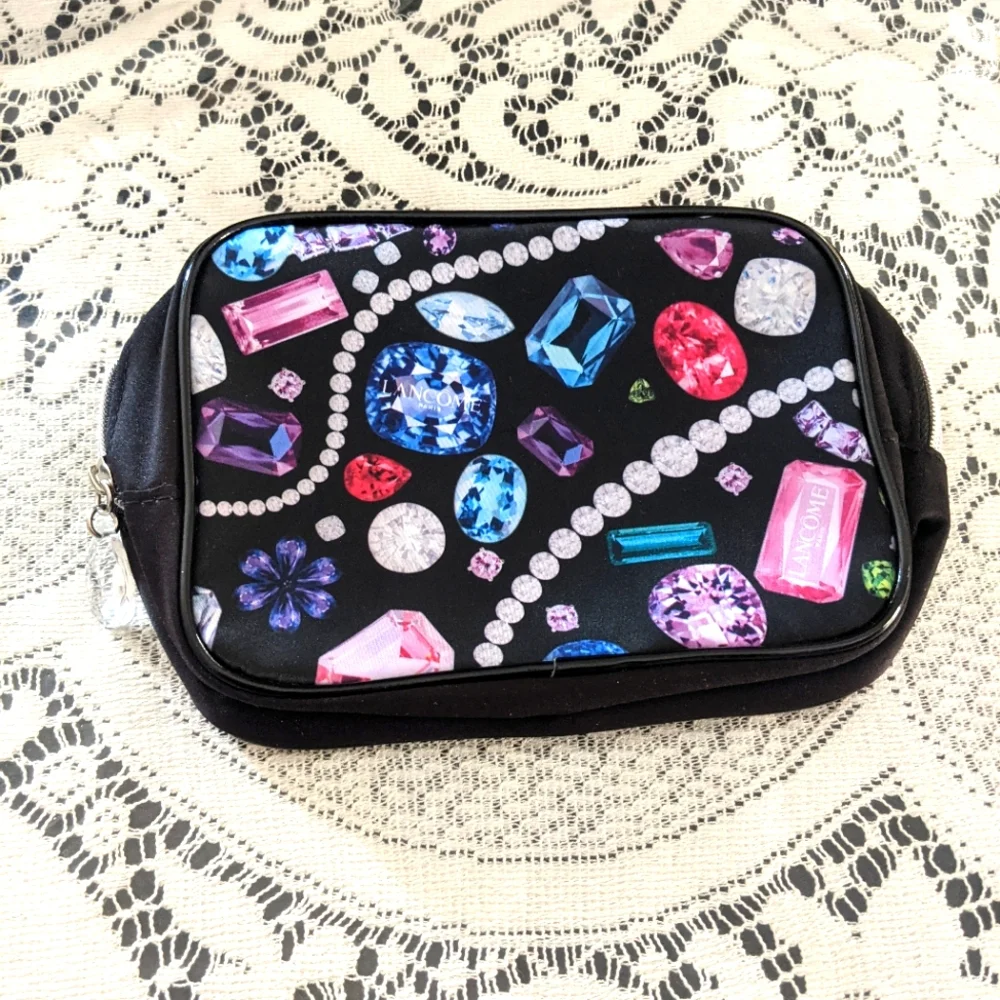 Vintage Rare Retro Lancome Cosmetic Makeup Travel Bag Pouch Coquette Gift